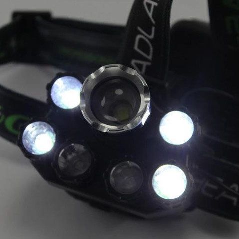 Яскравий світлодіодний ліхтар налобний Bailong Police BL-T78 5 led білий, налобний ліхтарик з usb зарядкою | Зображення 5