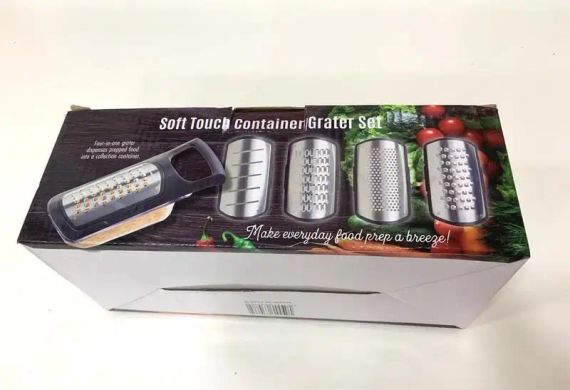 Набір Терок Soft Touch Container Grater Set Терки 4в1 | Зображення 3