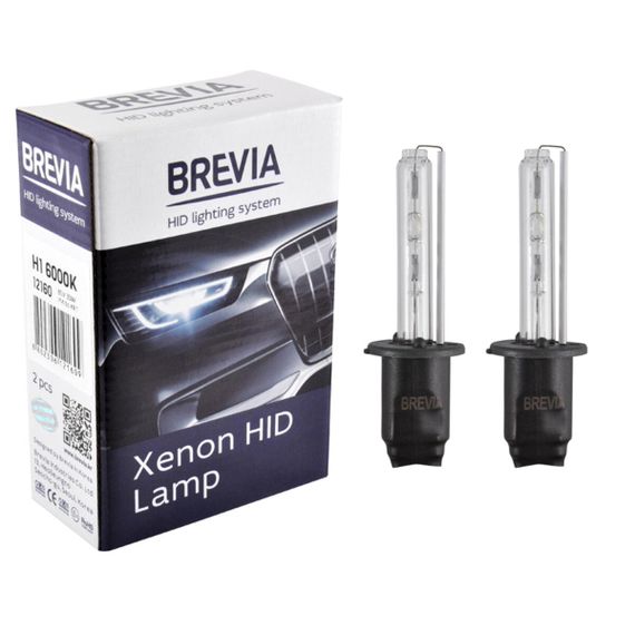 12160 BREVIA Автолампа H1,6000K,85V,35W P14.5s KET,(2шт.) XENON