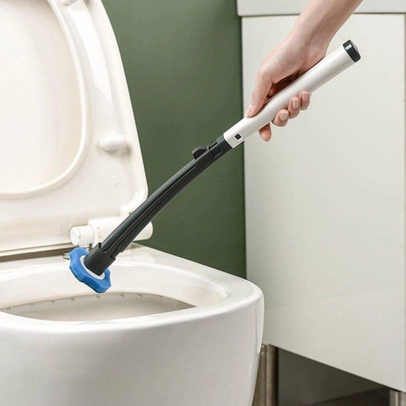 Универсальная щетка для уборки ванной со сменными насадками MTS clip type removable toilet brush | Зображення 5