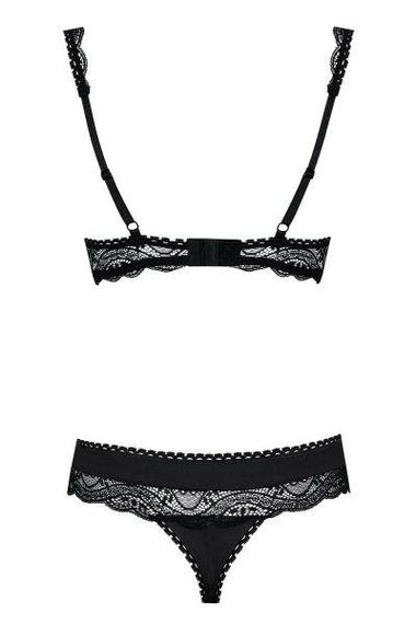 Комплект Obsessive MIAMOR SET чорний відкритий, груди L / XL Sex Aura | Зображення 1