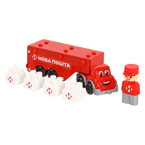 Іграшка Конструктор Фура Нова пошта металевий Технок | Зображення 4