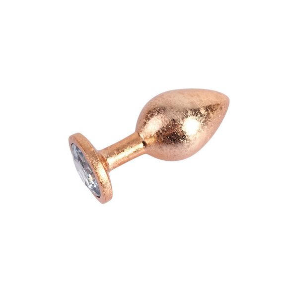 Анальна пробка золота поталь CHISA MATRIX MONT з білим каменем, розмір M sexstyle | Зображення 2