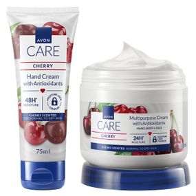 Подарочный набор для тела с ароматом вишни Avon Cherry Care | Крем для рук + крем Мультифункциональный | Идеальный подарок