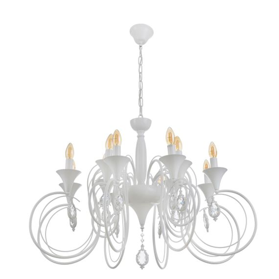 Люстра подвесная классическая E14 40W WH (BKL-719S/12)