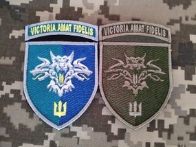 Шеврон 38 отдельная бригада морской пехоты ВМС - 2шт (зеленый+цветной)