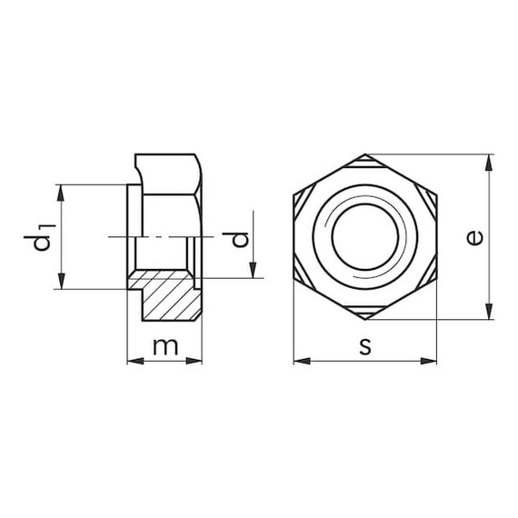 Гайка шестигранна приварна DIN929 - SW7.5, M3, без покриття | Зображення 3