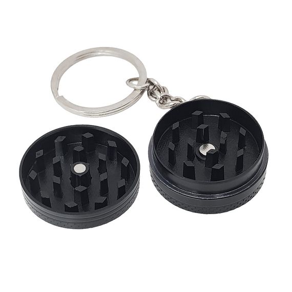 Металлический Гриндер Брелок "Keychain Grinders Black" | Зображення 1