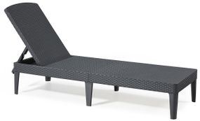 Шезлонг лежак раскладной пластиковый Keter (Кетер) Allibert Jaipur Sun lounger (17205843) Антрацит