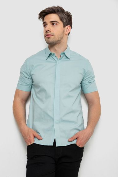 Рубашка мужская однотонная, цвет оливковый, 214R6917-3