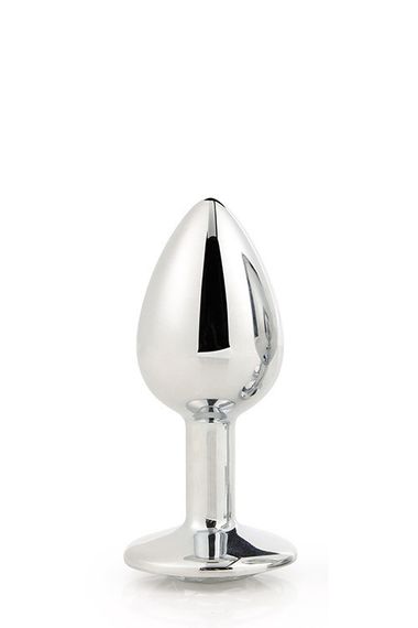 Dt21785 анальна пробка з каменем GLEAMING LOVE SILVER PLUG SMALL Sex Aura | Зображення 3