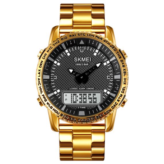 Чоловічий годинник Skmei 1898GDWT Gold-White