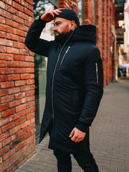 Парка Снеговик чёрный S XL | Зображення 6