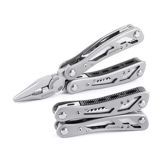 Мультиінструмент 165 мм, 12 в 1, з чохлом INTERTOOL HT-0540 | Зображення 1