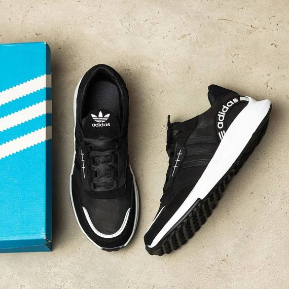 Кросівки шкіряні  Adidas колір чорний, білий | Зображення 4