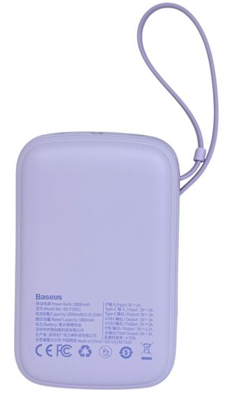 Power Bank 10000 mAh 15 W BASEUS реальна ємність з кабелем зовнішній акумулятор павербанк | Зображення 3