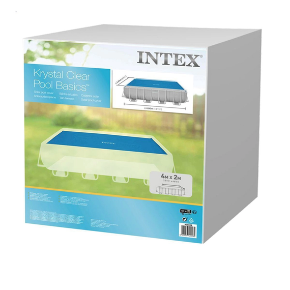 Теплозберігаюче покриття (солярна плівка) для басейну Intex 28028, 378-186 см | Зображення 1