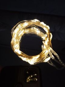 Гирлянда на батарейках "светодиодные капли" 3м, 30LED, теплый белый цвет