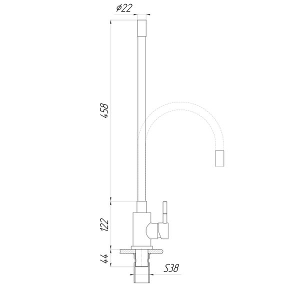 Змішувач для кухні Globus Lux ALPEN SBT1-203S-BEIGE | Зображення 1
