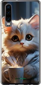 Чохол на Huawei P30 Білий кіт "5646u-1622-2448"