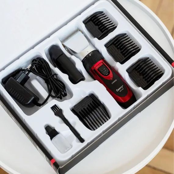 Машинка для стрижки волосся, 4 насадки, Geemy GM-550 / Бездротовий тример з двома акумуляторами | Зображення 8
