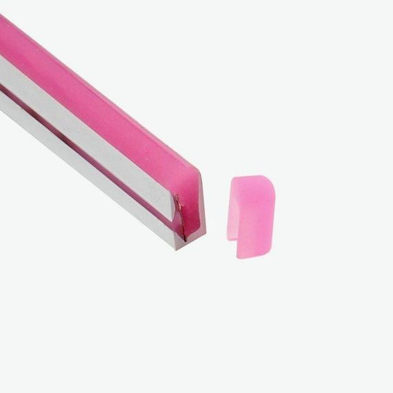Заглушка ПВХ PROLUM™ для LED неону 6x12 Світло-рожевий | Зображення 1