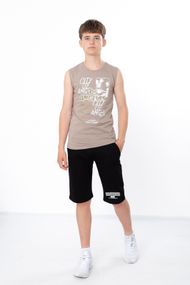 Комплект для хлопчика (афганка+шорти) Носи своє 140 Бежевий (p-11089-163444)