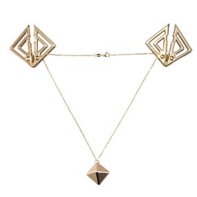 Зажимы для сосков с тяжелой подвеской LOCKINK Adjustable Nipple Clamps with Heavy Pendant Золотистый One Size