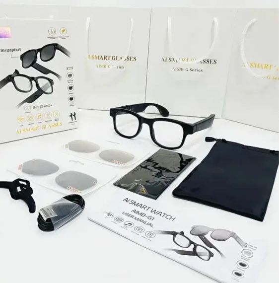 Розумні фотохромні окуляри з камерою 8MP, відеозаписом та вбудованим чатом GPT AI Smart Glasses AIMB-G1 | Зображення 2
