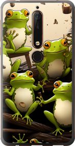 Чехол на Nokia 6.1 Жабки "5656u-1628-17620"