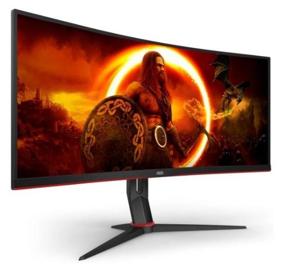 Монiтор 34" AOC CU34G2XP/BK Black/Red | Зображення 1