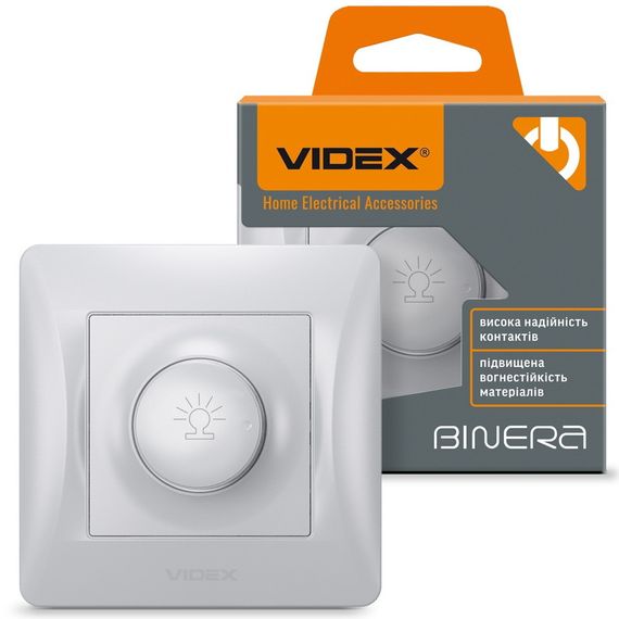Димер 600 Вт с повышенной огнеупорностью VIDEX BINERA VF-BNDM600-SS серебристый | Зображення 1