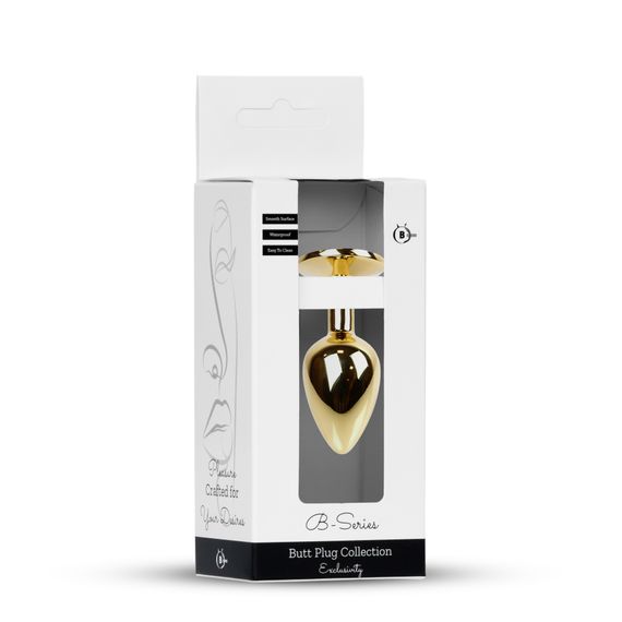 Анальна пробка - Jewellery Gold Plug Dark Blue | Зображення 7