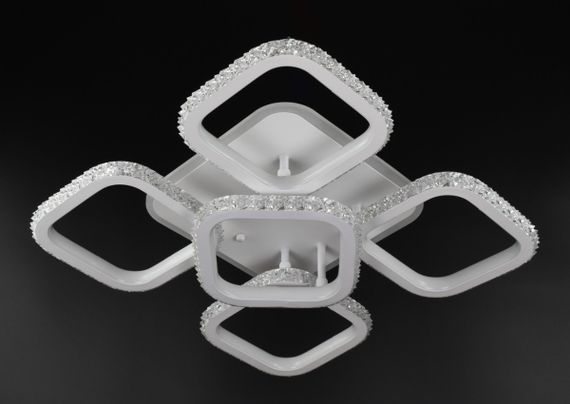 Люстра світлодіодна стельова LED світильник для квартири на стелю лед 26321 Білий 12х42х42 см.