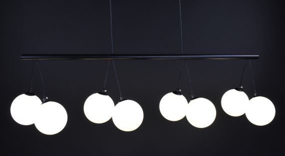 Люстра підвісна на 8 лампочок 27512 Чорний 35-160х23х105 см. | Зображення 3