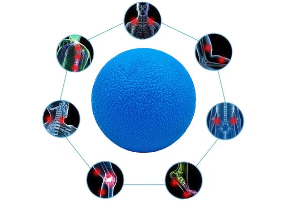 Масажний м'ячик EasyFit TPR 6 см синій (EF-2075-BL) | Зображення 1