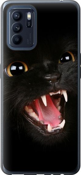 Чехол на Oppo Reno6 Z Чёрная кошка "932u-2477-17620"