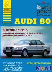 Audi 80 (Ауди 80). Руководство по ремонту и техобслуживанию. Книга.