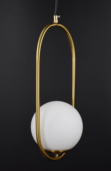 Люстра підвісна на 1 лампочку 26550 Латунь 45-190х15х15 см. | Зображення 4