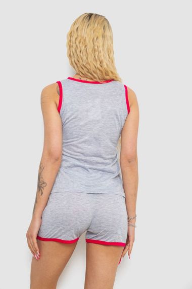 Пижама женская с принтом  -уценка, цвет серо-малиновый, 238RB40-U-7 | Зображення 3