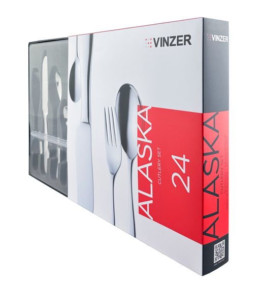Набор столовых приборов Vinzer Alaska 50106, 24 предмета, нержавеющая сталь, для 6 персон | Зображення 5