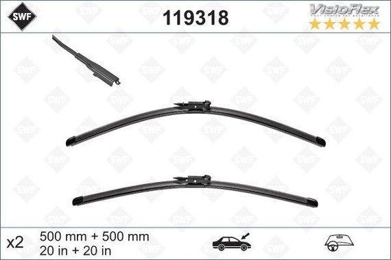 Щітки склоочисника 500 500 мм BMW 1 E81 E82 E87 03-13 119318 | Зображення 6
