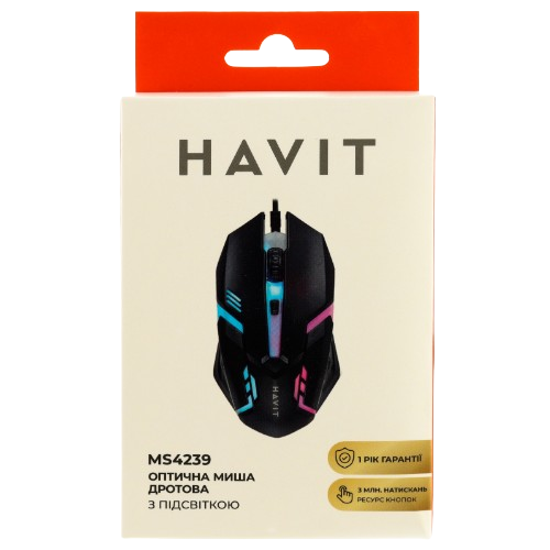 Мишка дротова Havit HV-MS4239 чорний | Зображення 3