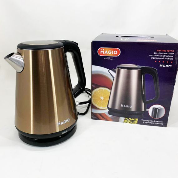 Чайник металлический для дома MG-971, Бытовой чайник для кухни Красивый кухонный QK-15 | Зображення 7