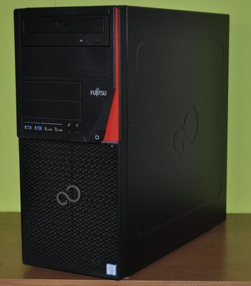 Комп'ютер Fujitsu Esprimo P956 E94 Tower / Intel Core i5-6500 (4 ядра по 3.2 - 3.6 GHz) / 8 GB DDR4 / 120 GB SSD + 500 GB HDD / Intel HD Graphics 530 / DVD-ROM / Windows 11 Pro б/в + Подарунок Бездротова мишка + кабель живлення | Зображення 2