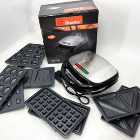 Гриль контактный прижимной для шаурмы, Бытовая вафельница бутербродница 4в1, Кухонный гриль для мяса IX-31