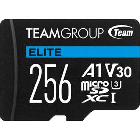 Карта памяти Team 256GB microSDXC class 10 UHS-I U3 V30 A1 Elite (TEAUSDX256GIV30A103)