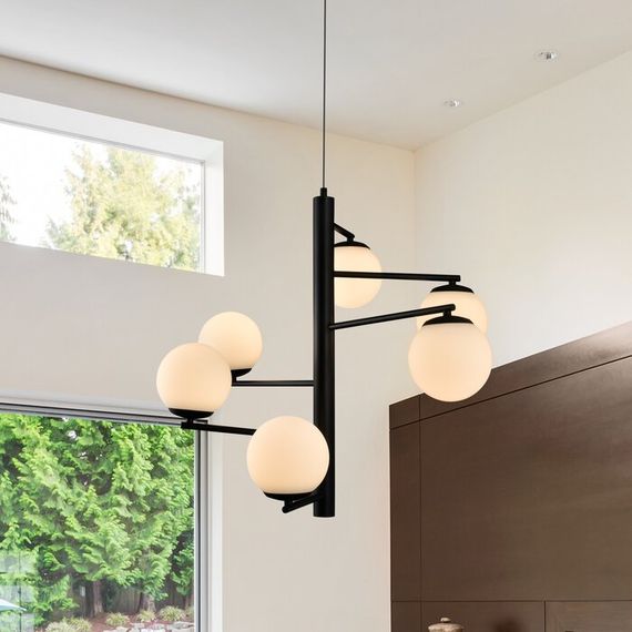 Люстра молекула подвесная LED 48W WW BK (BL-836S/6) | Зображення 8