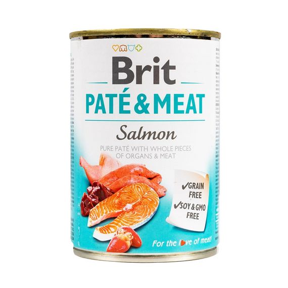 Влажный корм Brit Care Pate &amp; Meat для собак, с лососем, 400 г