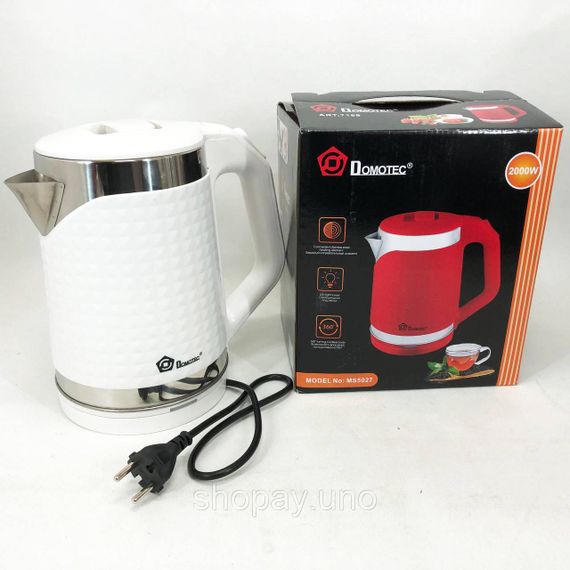Електрочайник Domotec MS-5027 2000 Вт. Колір: білий | Зображення 7